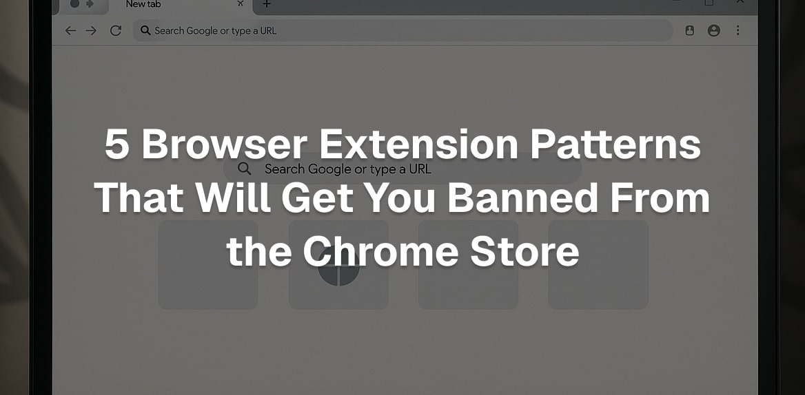 5 Browser Extension Patterns That Will Get You Banned From the Chrome Store