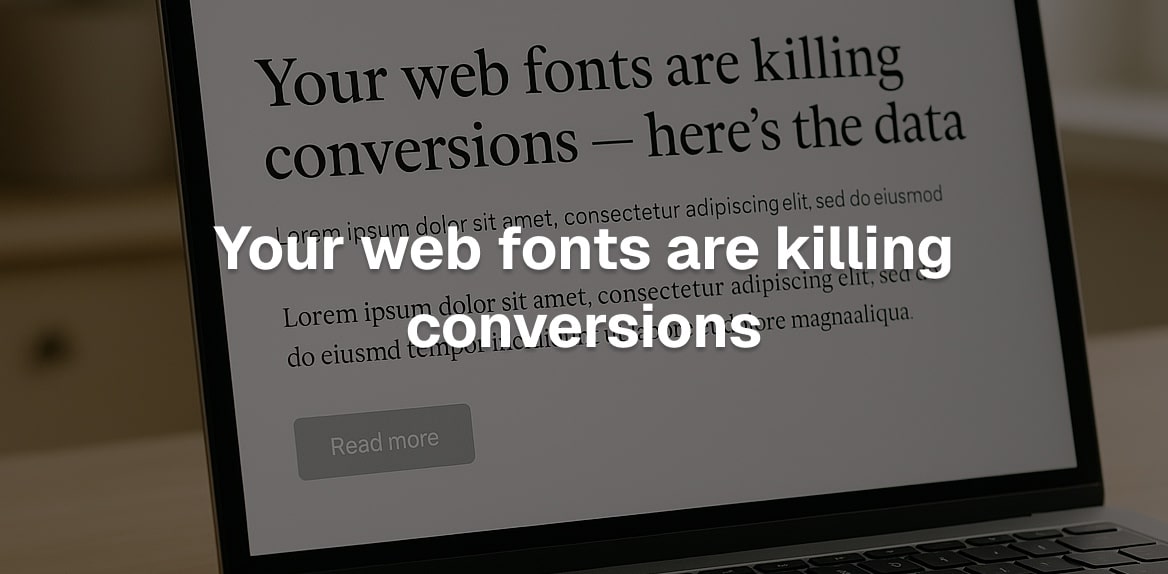 Your web fonts are killing conversions