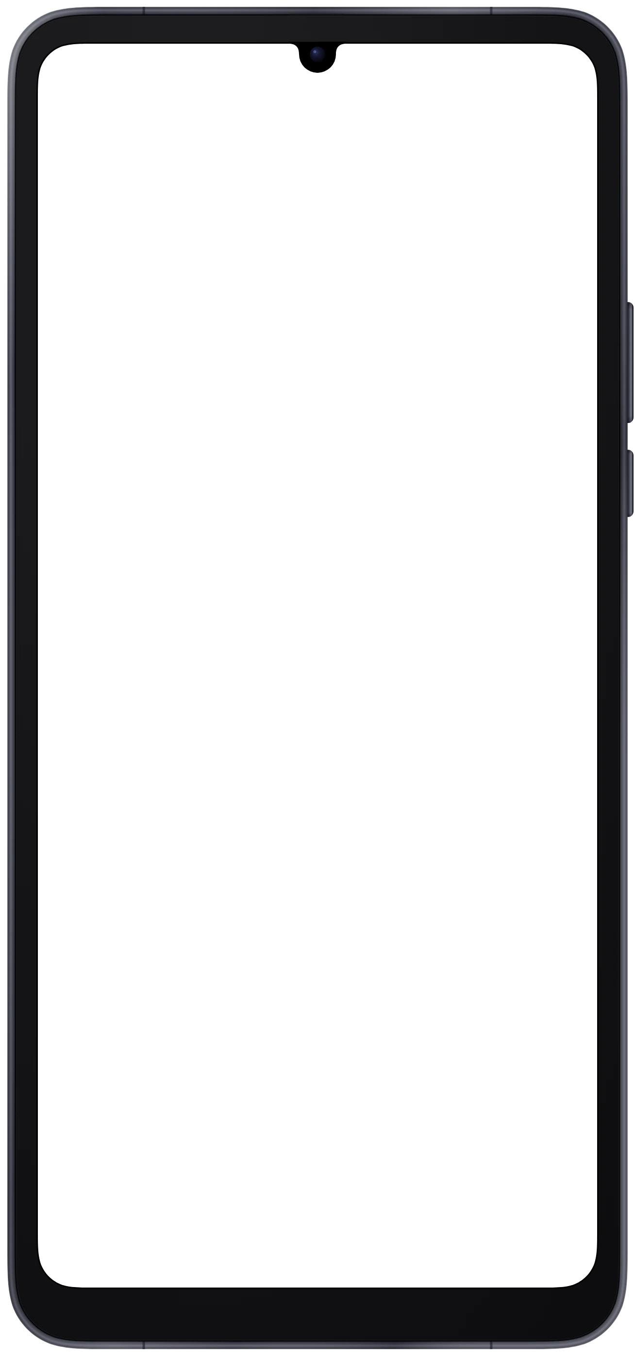 Galaxy A07 device frame in Black