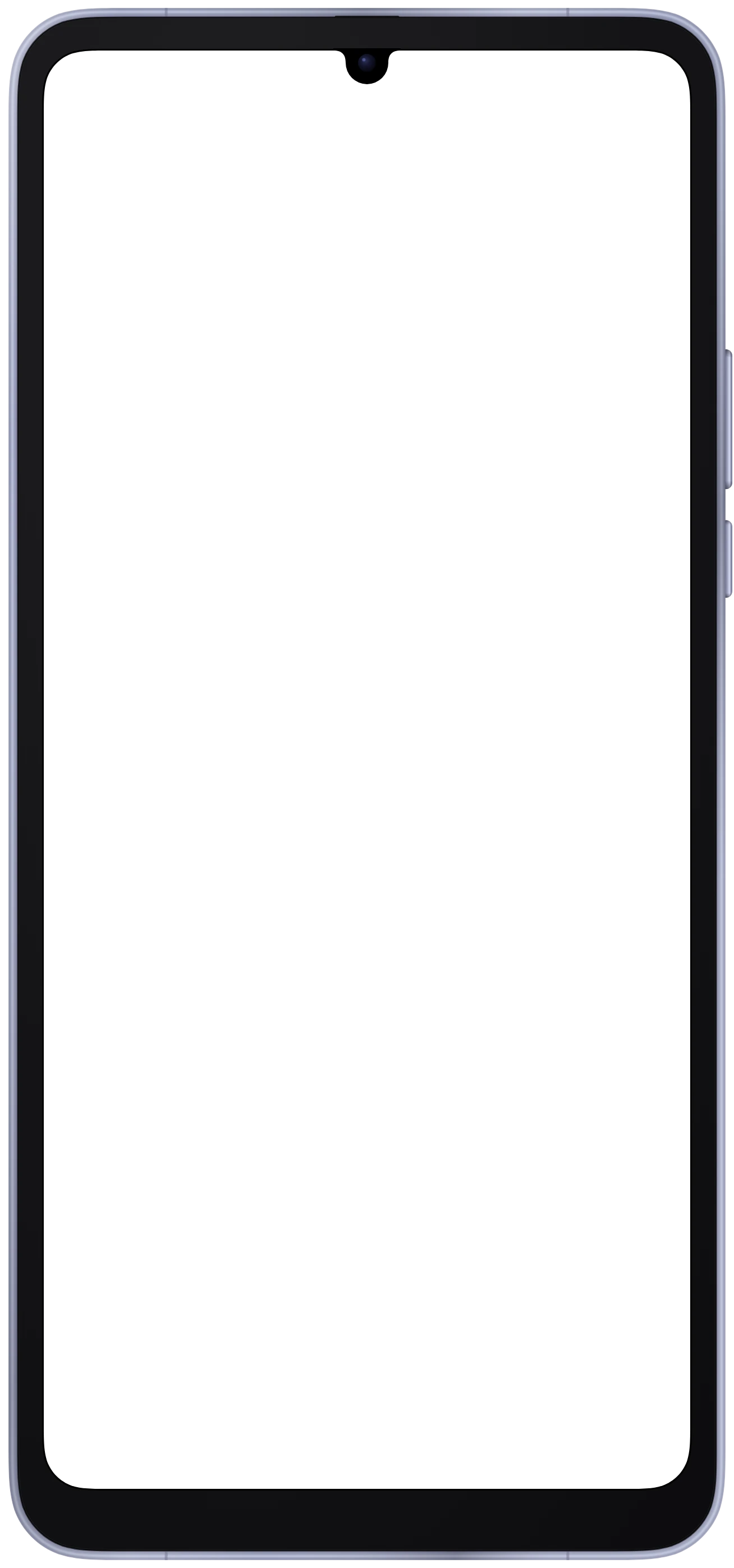Galaxy A07 frame in Light Violet