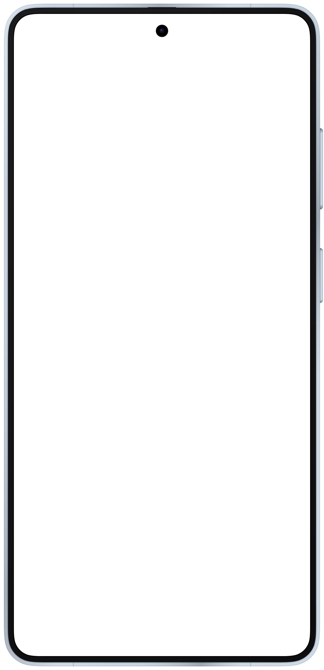 Galaxy S26 Ultra frame in Sky Blue