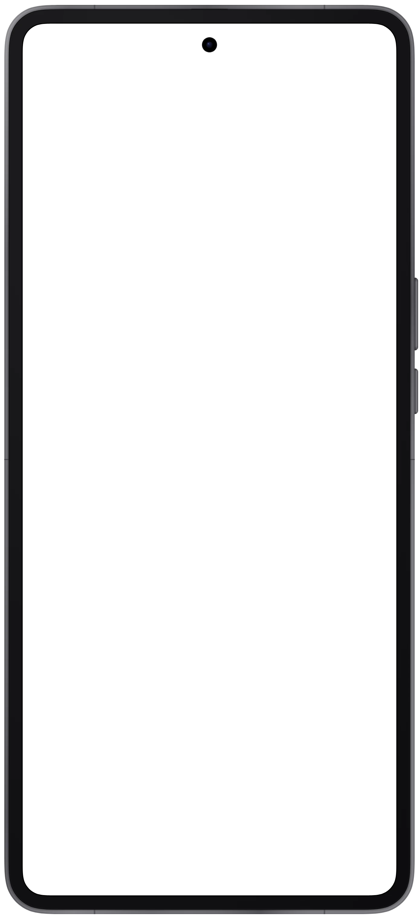 Galaxy Z Flip8 device frame in Graphite