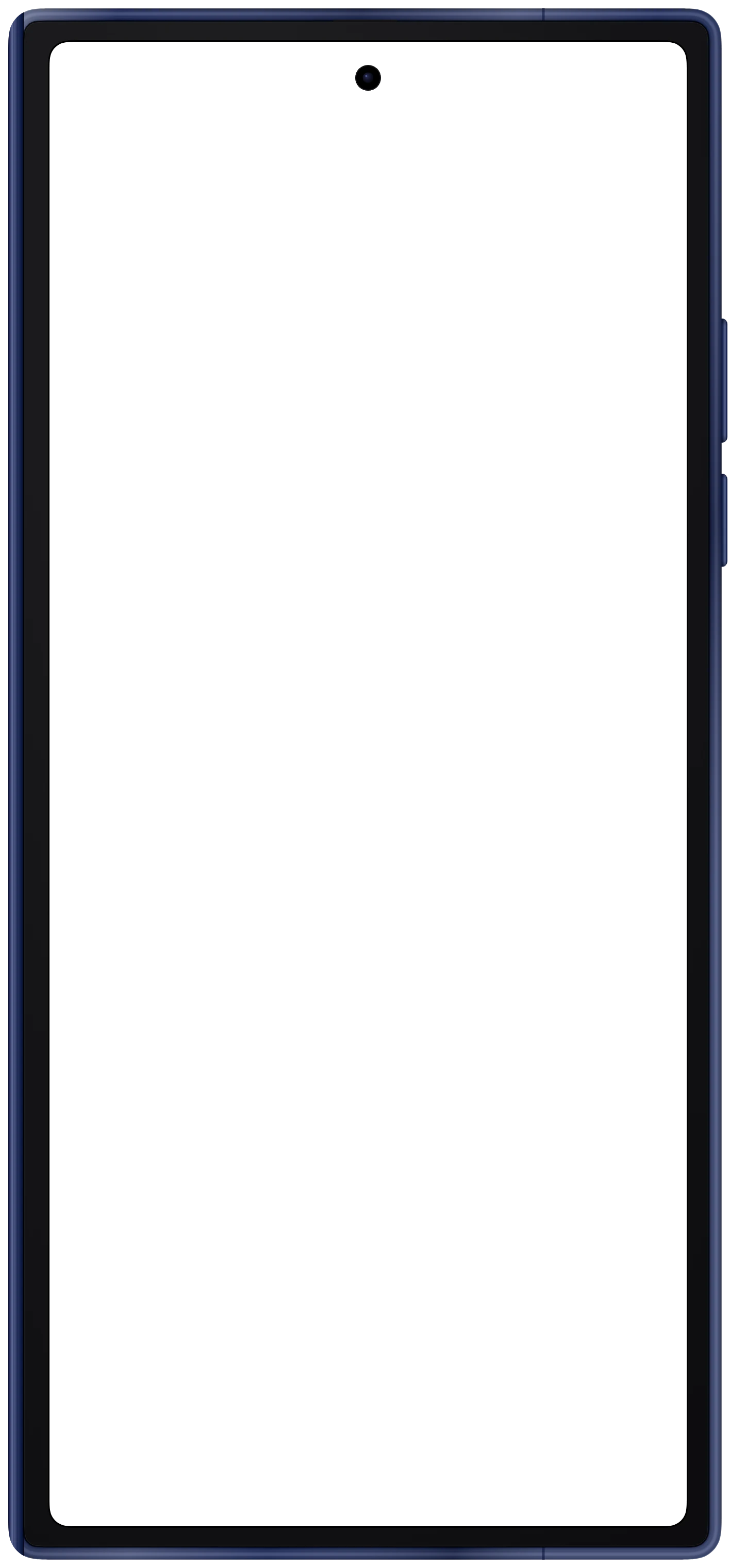 Galaxy Z Fold7 device frame in Blue Shadow