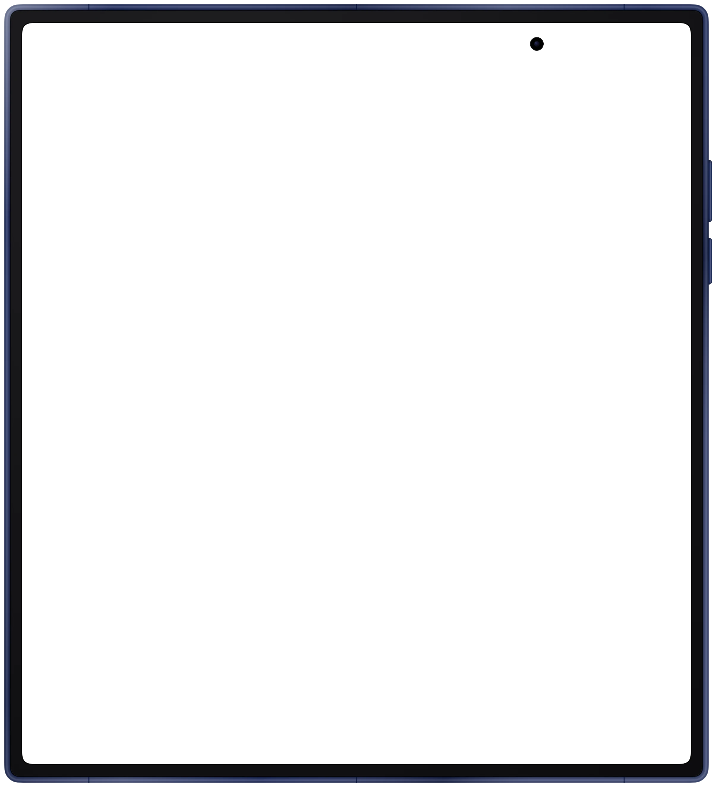 Galaxy Z Fold7 open frame in Blue Shadow