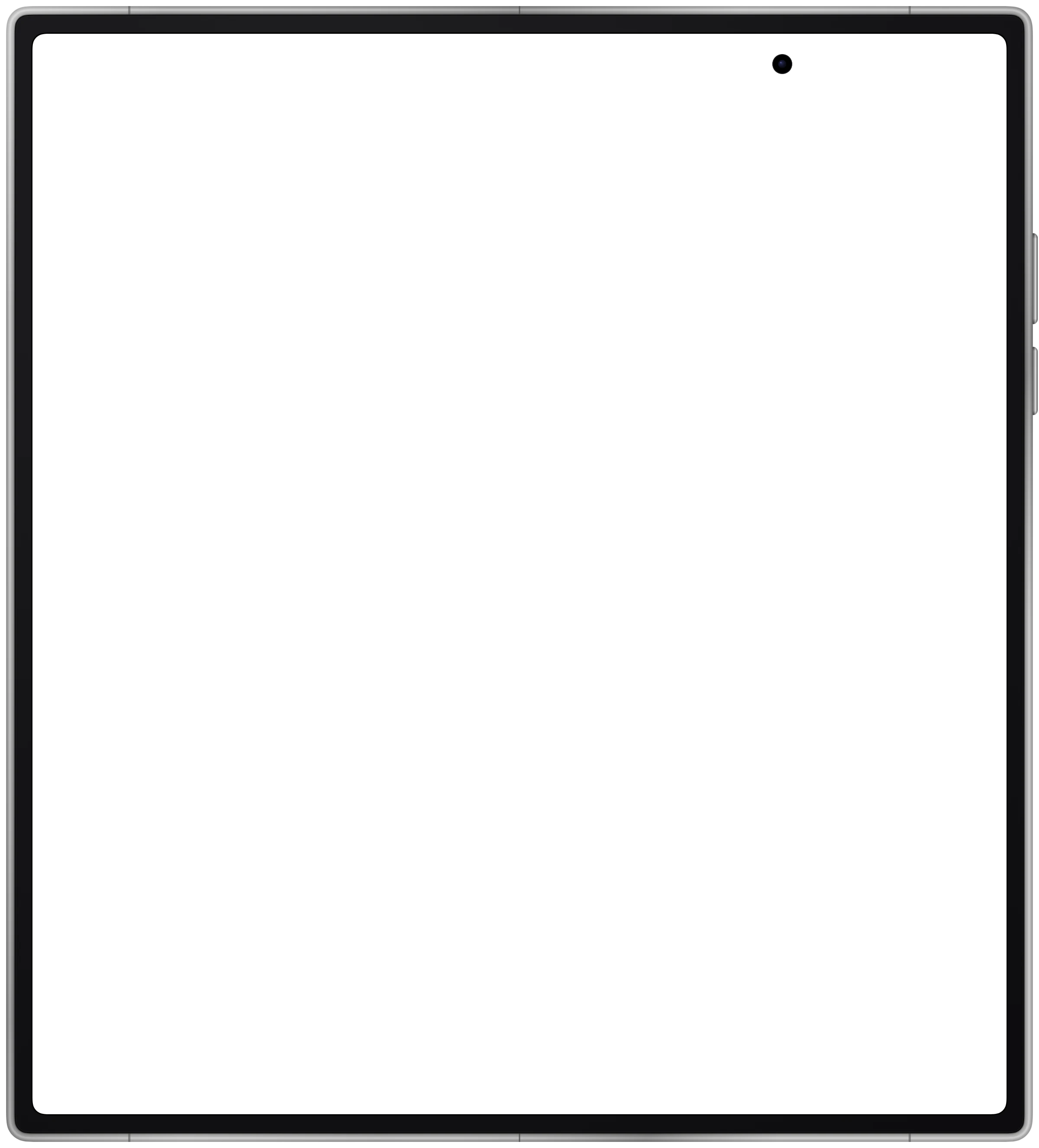 Galaxy Z Fold7 open frame in Silver Shadow