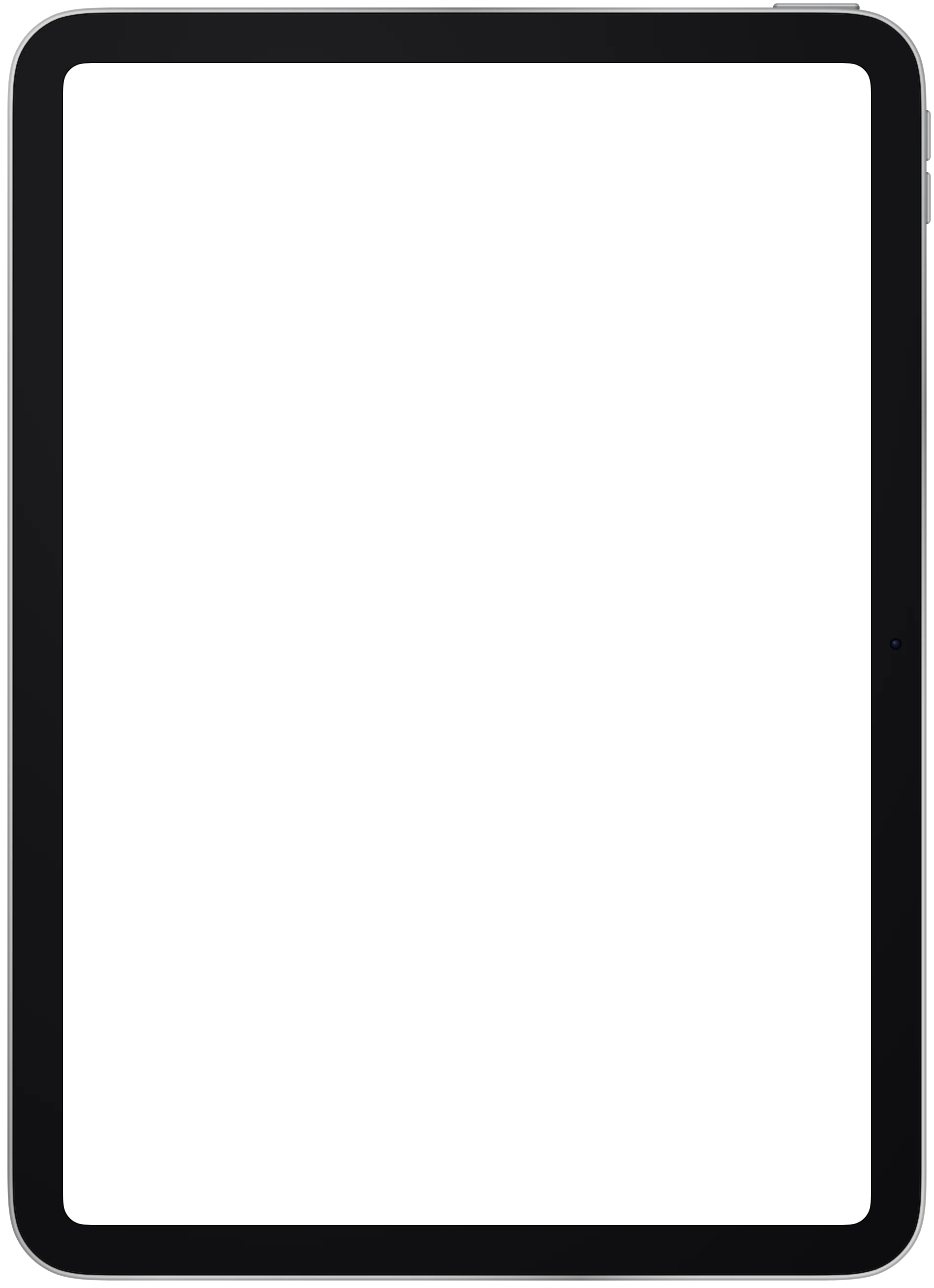 iPad (A16) device frame in Silver