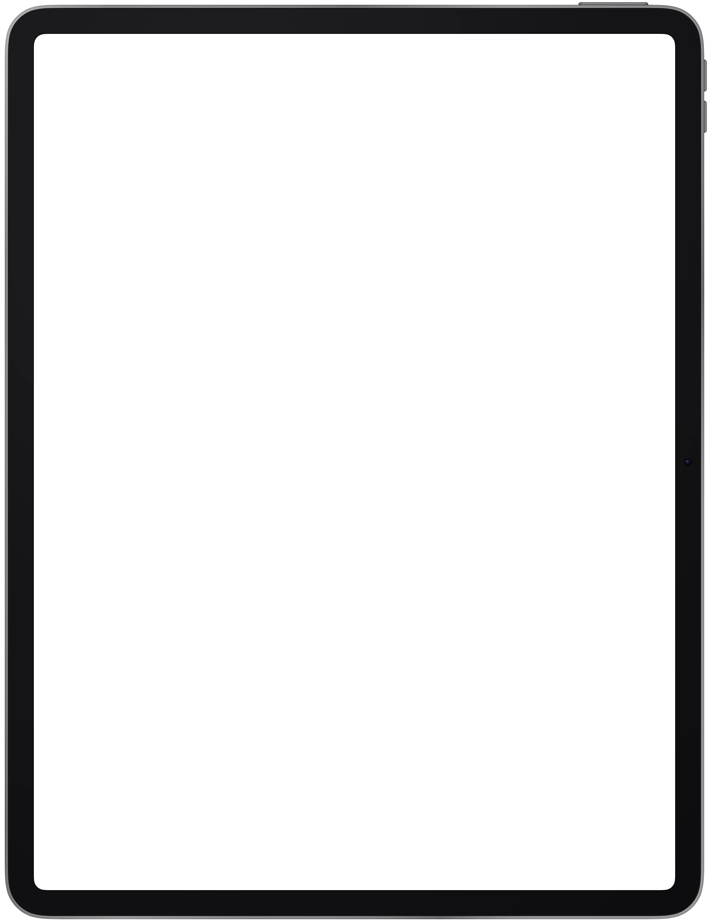 iPad Air 13" (M4) device frame in Space Gray