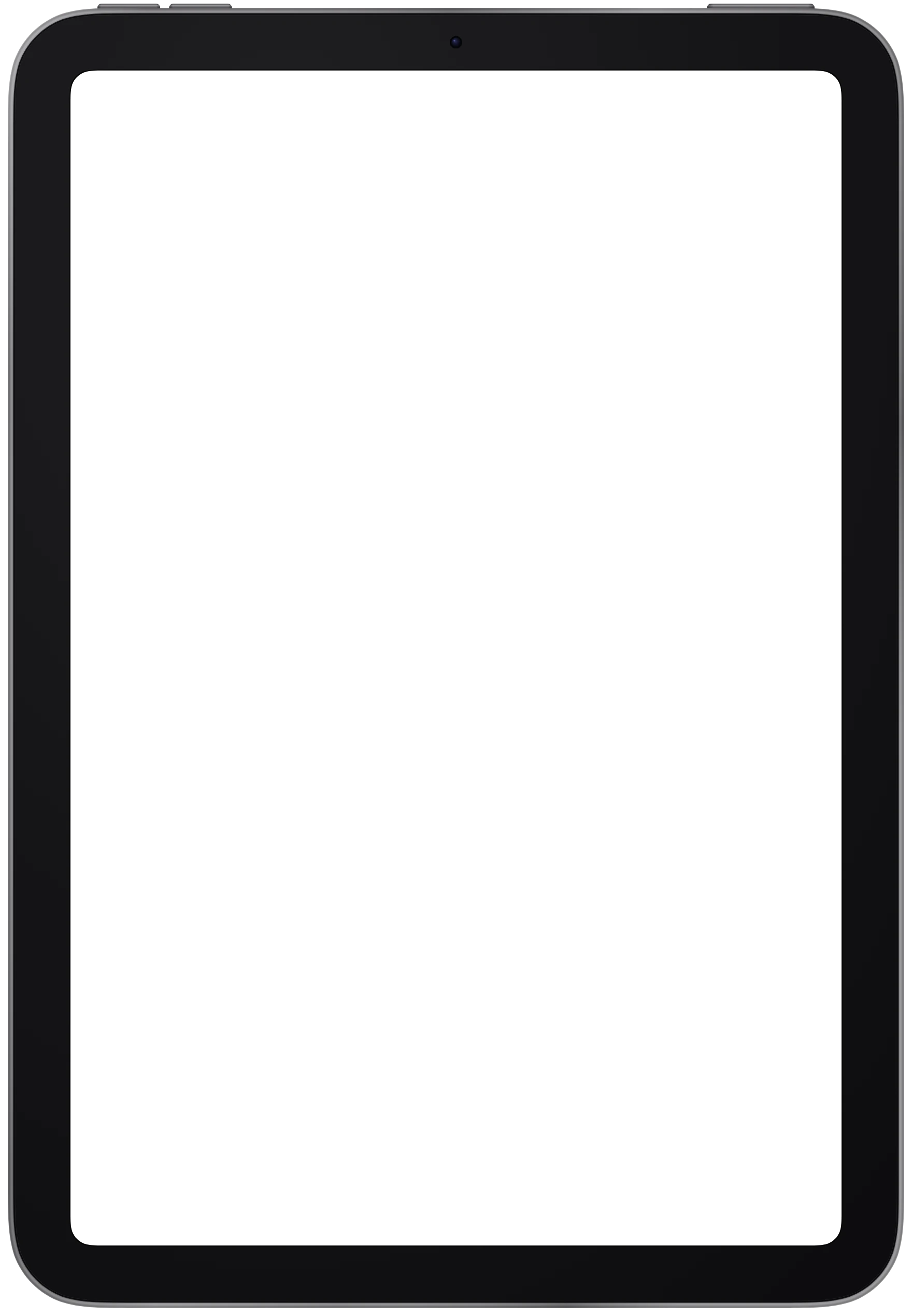iPad mini (A17 Pro) device frame in Space Gray