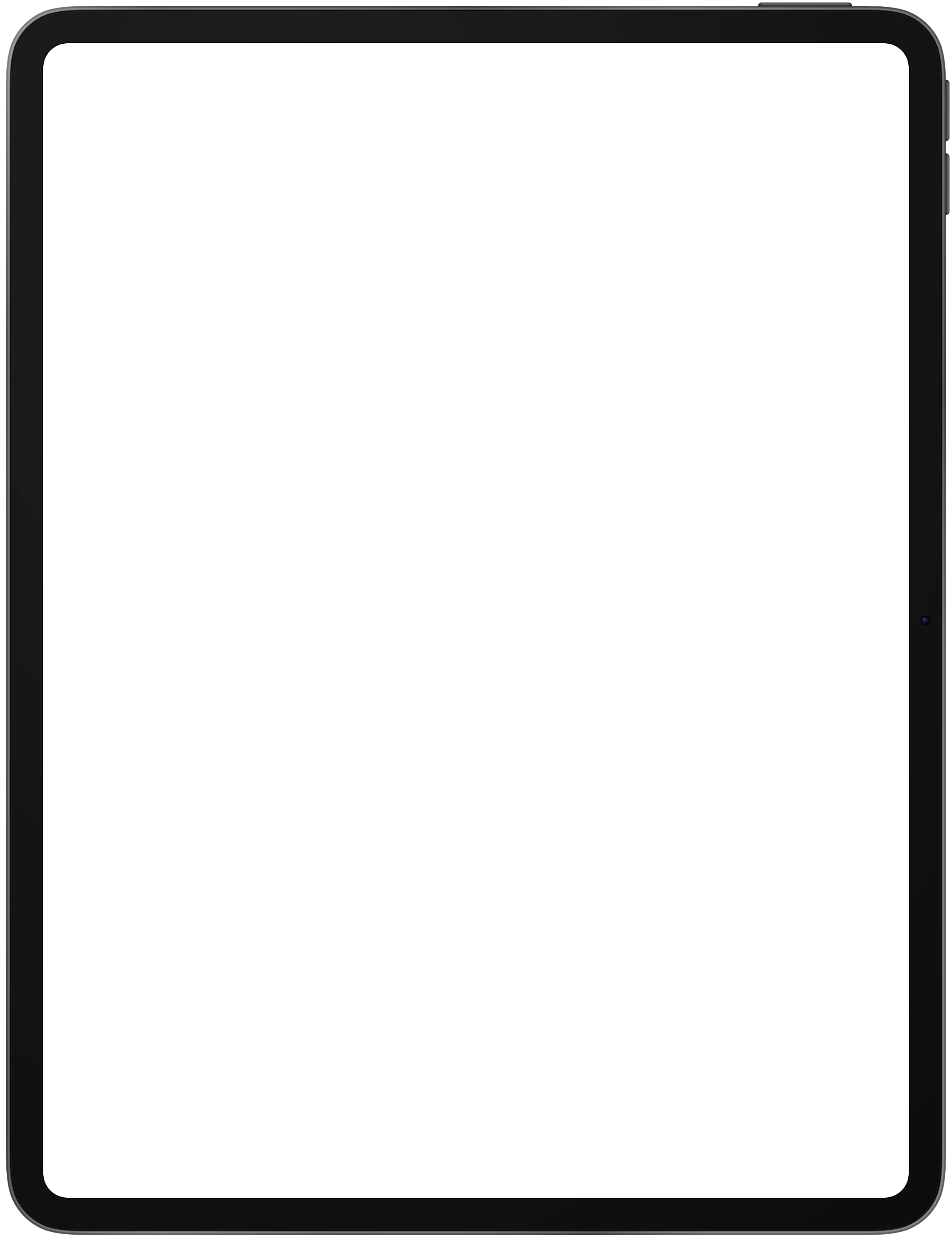 iPad Pro 13" (M5) device frame in Space Black