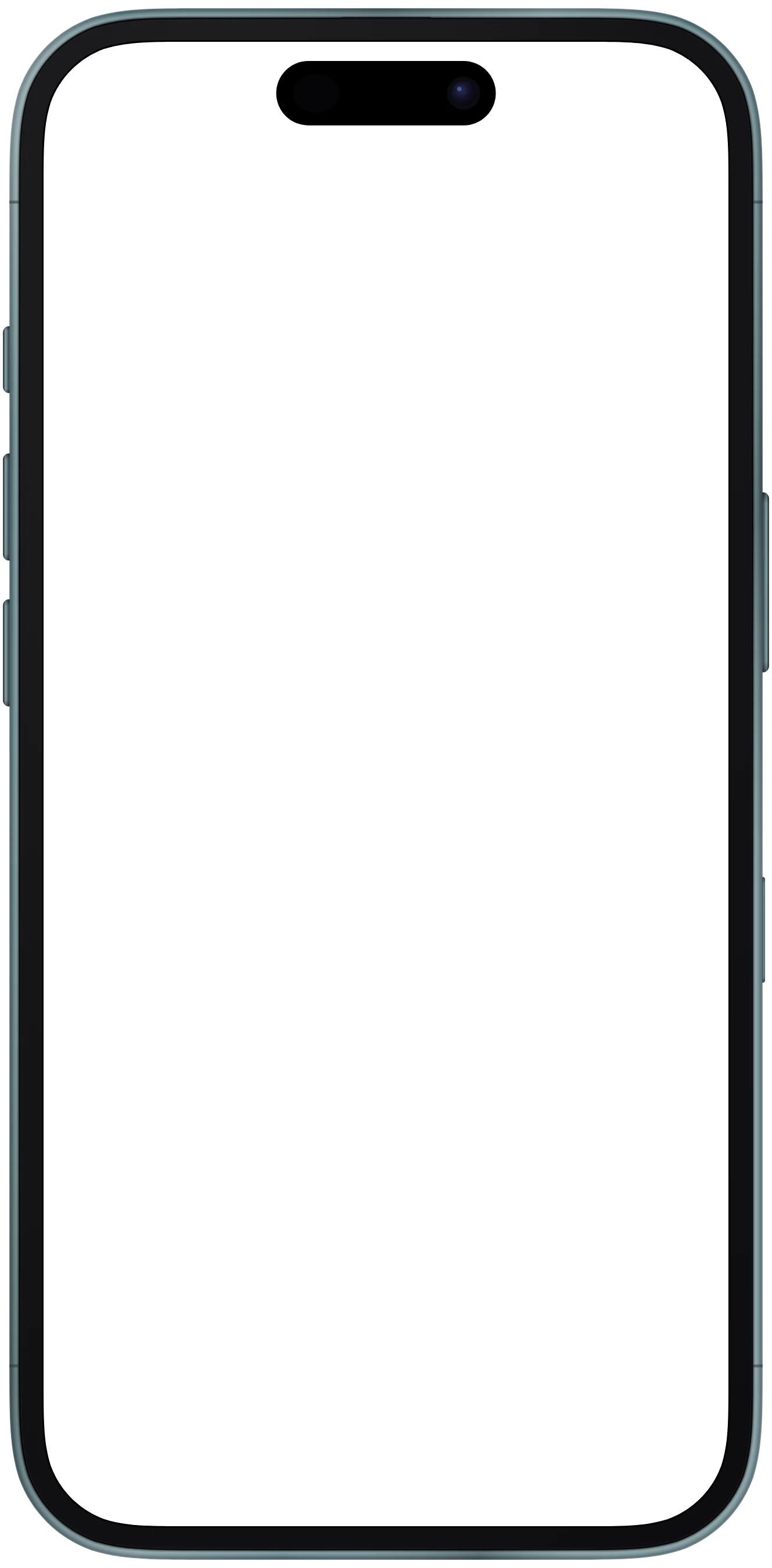 iPhone 16 frame in Teal