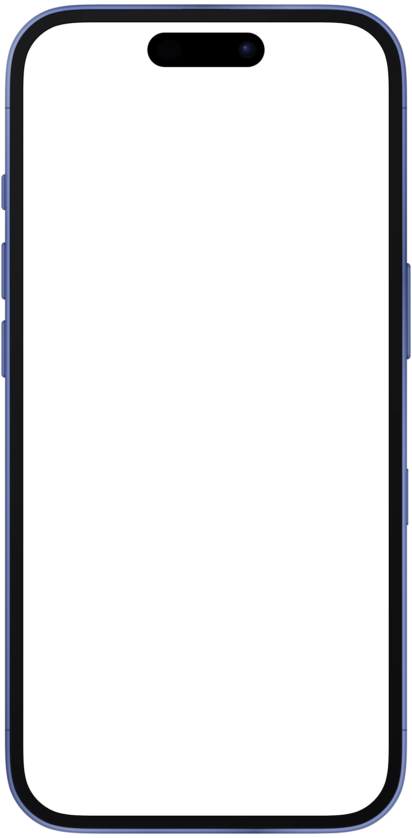iPhone 16 frame in Ultramarine