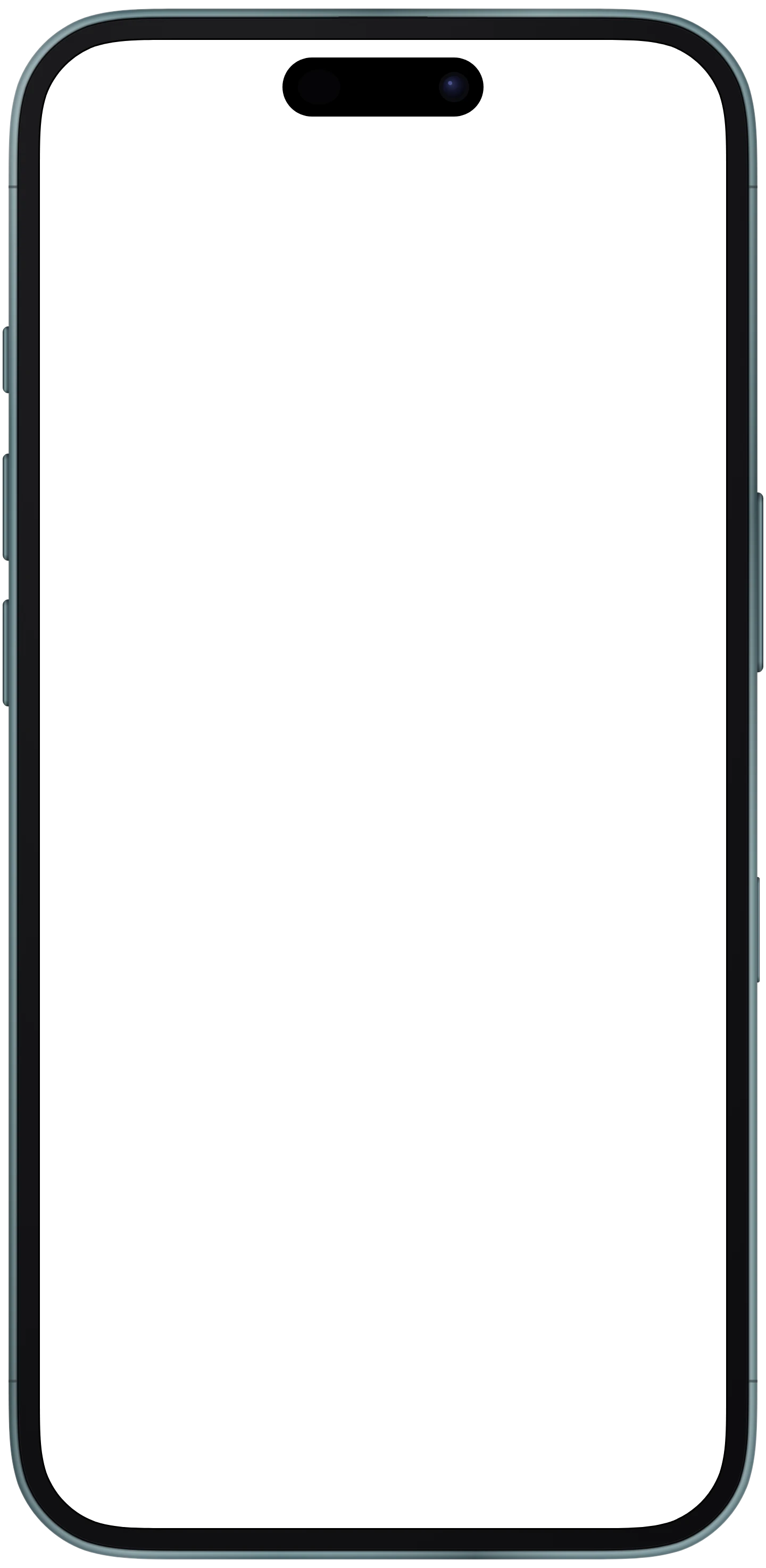 iPhone 16 Plus frame in Teal