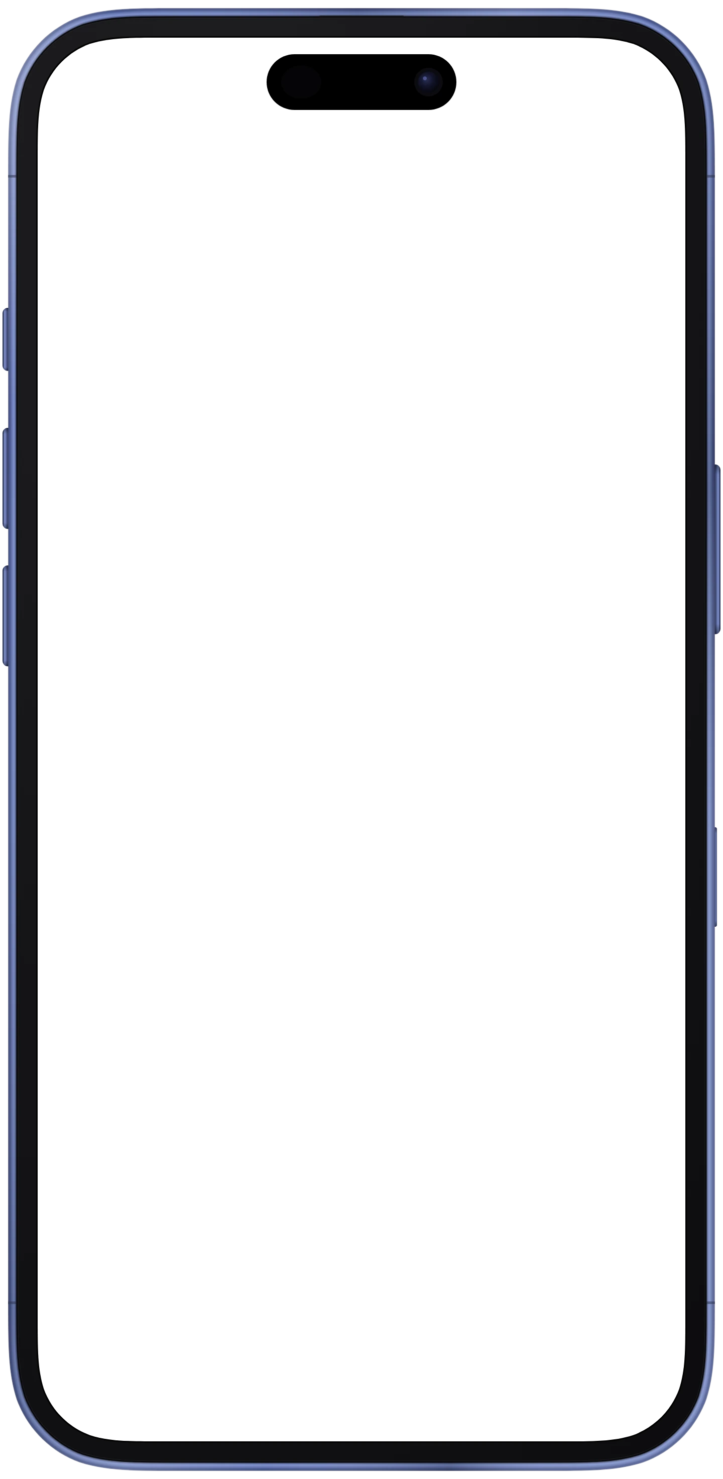 iPhone 16 Plus frame in Ultramarine