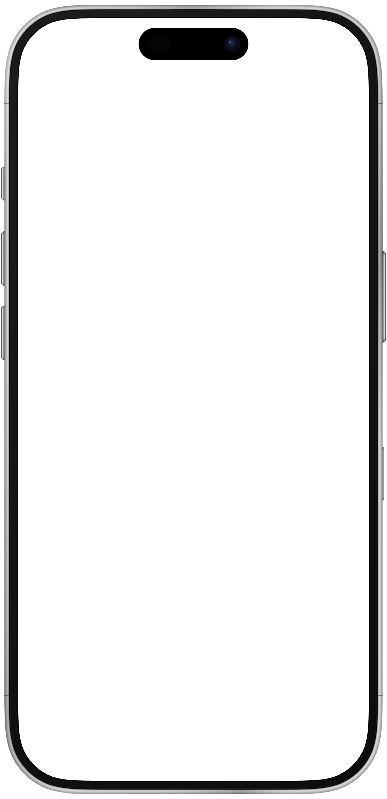 iPhone 17 Pro device frame in Silver