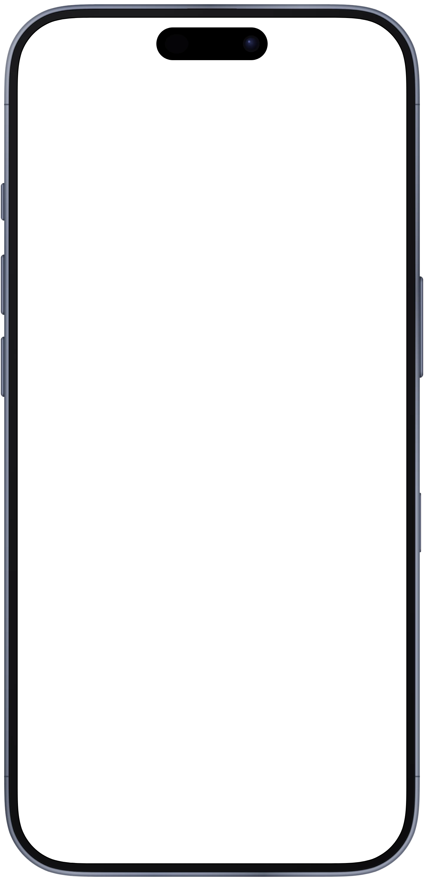 iPhone 17 Pro Max frame in Deep Blue