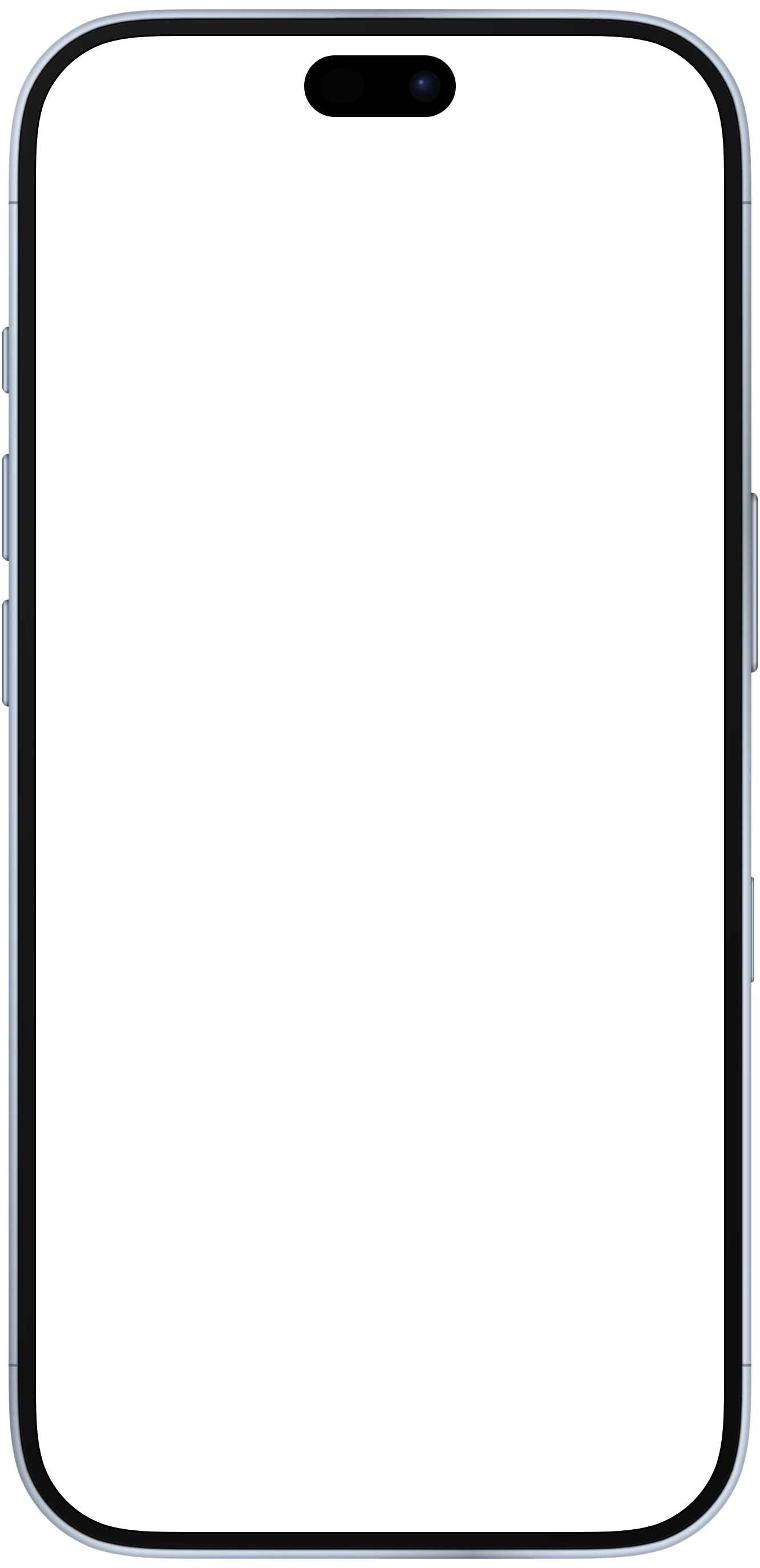 iPhone 18 Pro frame in Glacier
