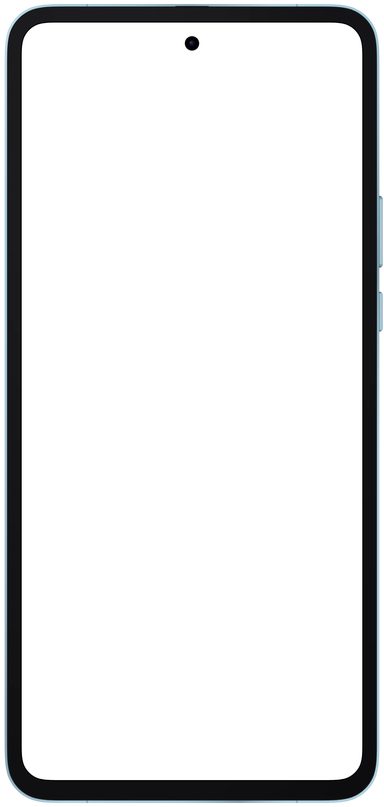 Redmi Note 14 4G frame in Ocean Blue